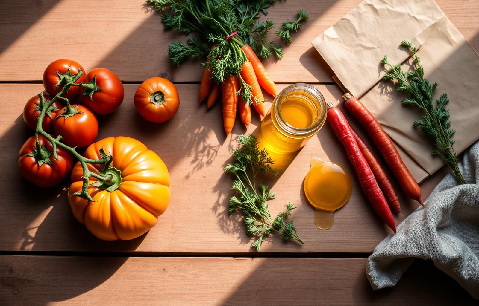 A farmers market table